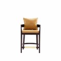 Designed To Furnish Ritz Camel & Dark Walnut Beech Wood Counter Height Bar Stool 34 x 22 x 22 in. DE2616386